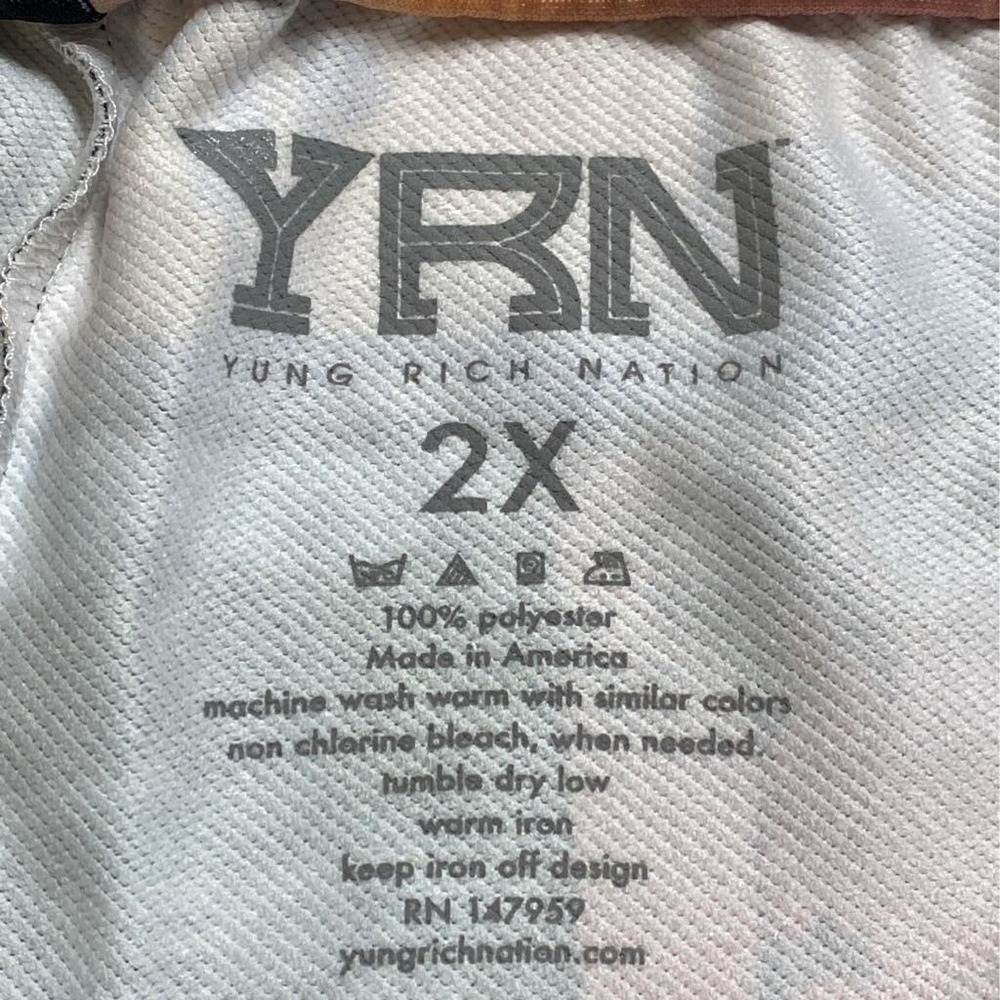 Yung Rich Nation Mens Shorts 2XL Rionegro Black Scenic Drawstring Elastic NWT - Picture 5 of 7